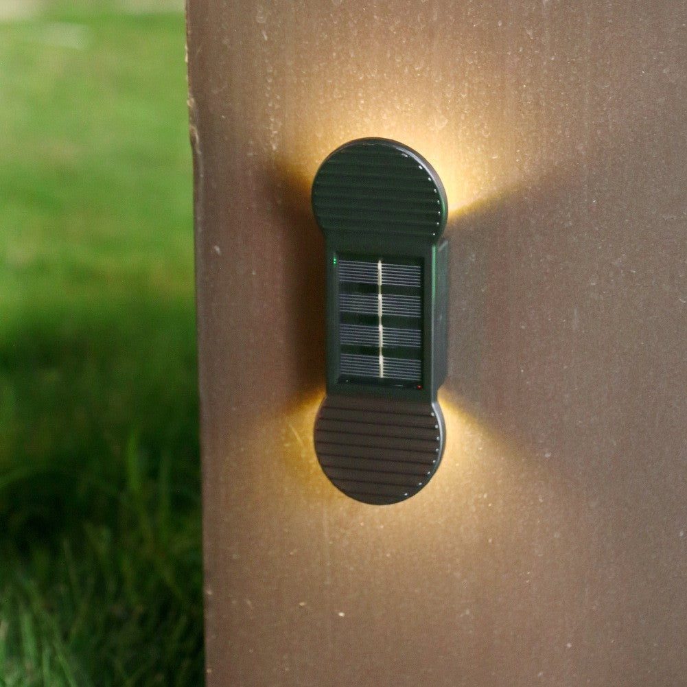 Aplica solara LED Flippy, ABS/Policarbonat, rezistenta la apa IP65, 2 LED-uri SMD, pentru perete, scari, 1.2V, 600mah, 16 x 5.9 x 3.3 cm, lumina alb cald, negru-3
