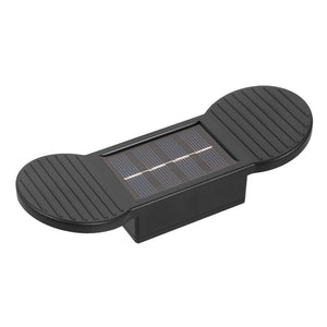 Aplica solara LED Flippy, ABS/Policarbonat, rezistenta la apa IP65, 2 LED-uri SMD, pentru perete, scari, 1.2V, 600mah, 16 x 5.9 x 3.3 cm, lumina alb cald, negru-0