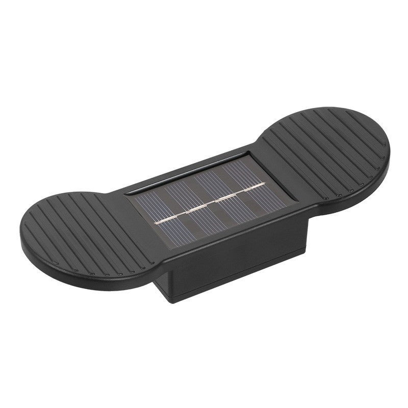 Aplica solara LED Flippy, ABS/Policarbonat, rezistenta la apa IP65, 2 LED-uri SMD, pentru perete, scari, 1.2V, 600mah, 16 x 5.9 x 3.3 cm, lumina alb cald, negru-0
