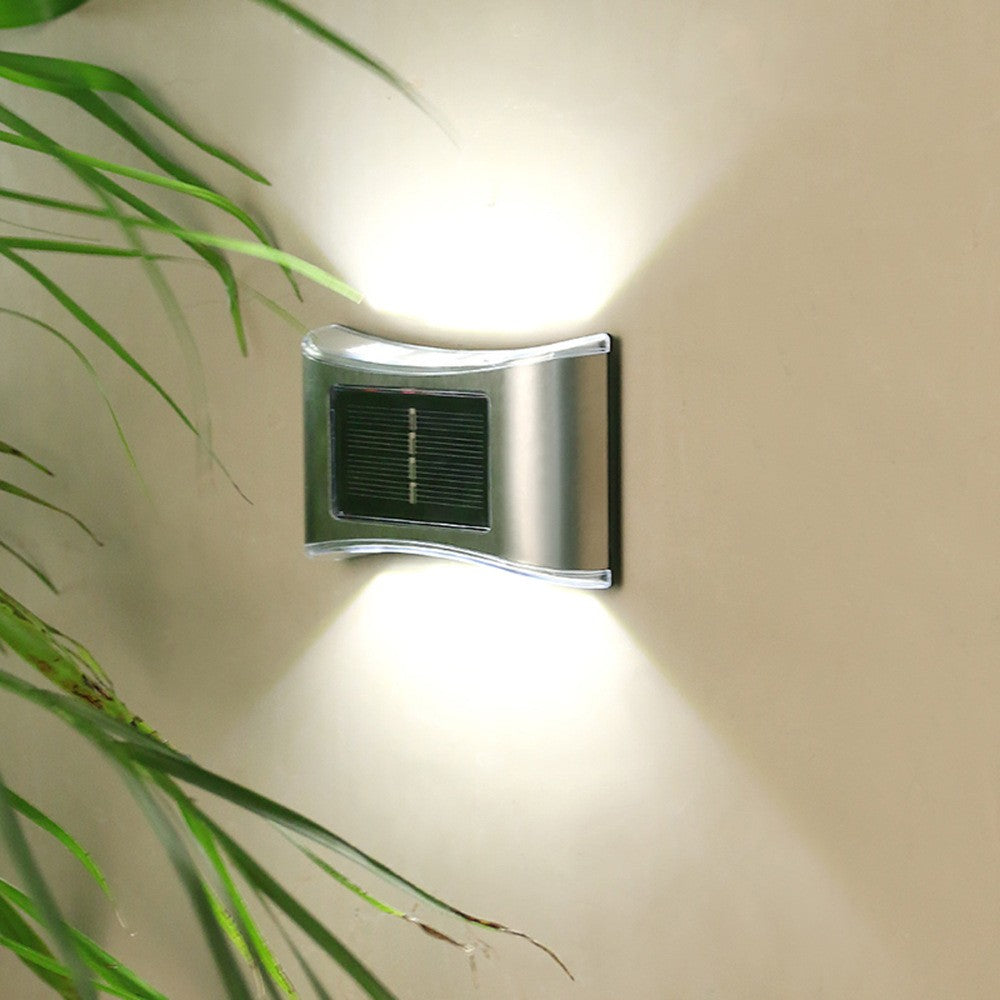 Aplica solara LED Flippy, ABS/Policarbonat, rezistenta la apa IP65, 6 LED-uri, pentru perete, trepte, borduri, terasa, 1.2V, 600mah, 10 x 6.5 cm, doua moduri de prindere, lumina alb rece, gri-3
