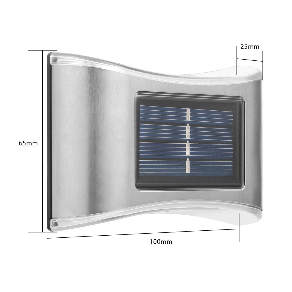 Aplica solara LED Flippy, ABS/Policarbonat, rezistenta la apa IP65, 6 LED-uri, pentru perete, trepte, borduri, terasa, 1.2V, 600mah, 10 x 6.5 cm, doua moduri de prindere, lumina multicolora, gri-3