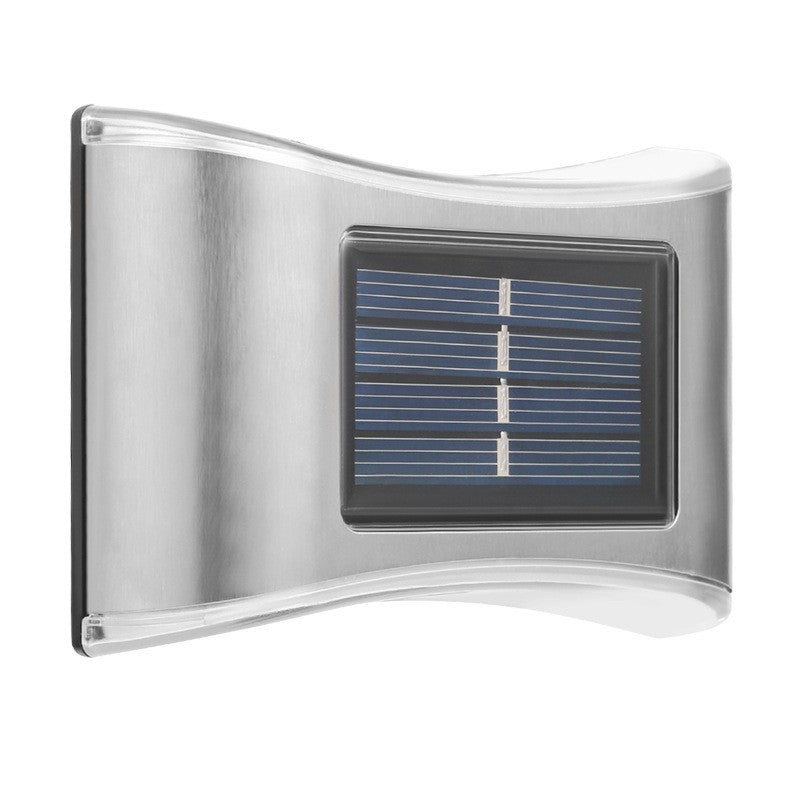 Aplica solara LED Flippy, ABS/Policarbonat, rezistenta la apa IP65, 6 LED-uri, pentru perete, trepte, borduri, terasa, 1.2V, 600mah, 10 x 6.5 cm, doua moduri de prindere, lumina multicolora, gri-0