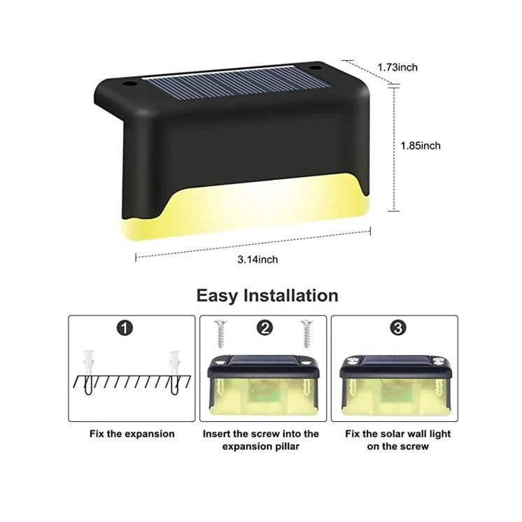 Aplica solara LED Flippy, ABS/Policarbonat, rezistenta la apa IP65, pentru trepte, borduri, terasa, 1.2V, 600mah, 7.9 x 5 cm, lumina alb cald, negru-6
