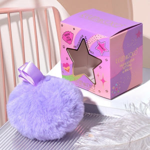 Aplicator pentru Iluminator/Pudra, Tip Buretel Pufos, Kevin & Coco, 9.6 x 9.6 x 7.2cm, Mov-0