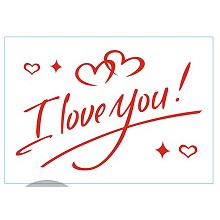 Autocolant I love you rosu-0