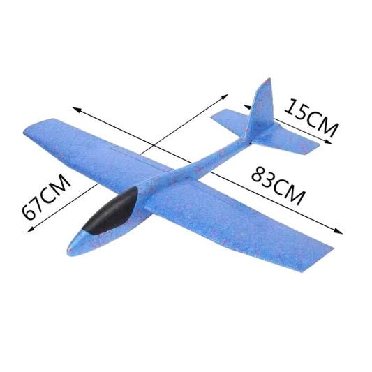 Avion Planor Flippy, din Polistiren, Lungime 84 cm , Jucarie Recreativa, Cascadorii, Albastru-1