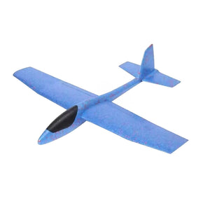 Avion Planor Flippy, din Polistiren, Lungime 84 cm , Jucarie Recreativa, Cascadorii, Albastru-0