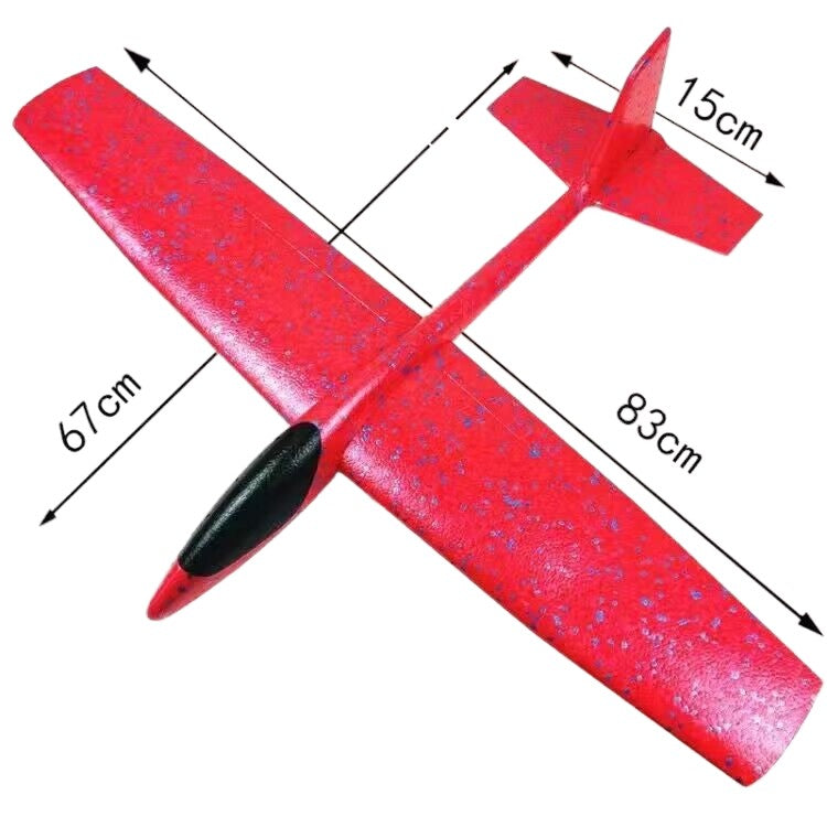 Avion Planor Flippy, din Polistiren, Lungime 84 cm , Jucarie Recreativa, Cascadorii, Rosu-1
