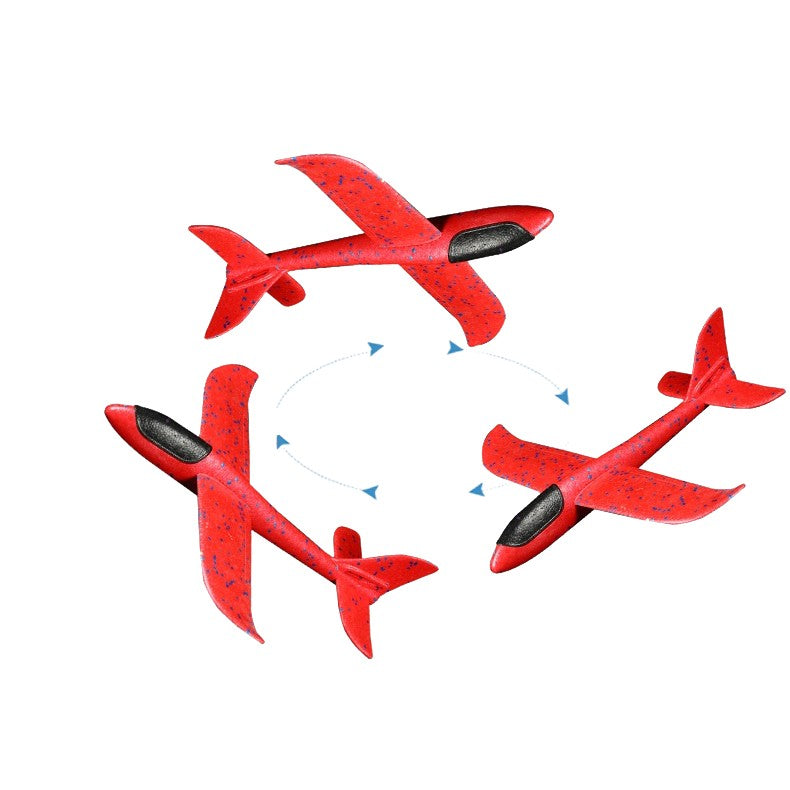 Avion Planor Flippy, din Polistiren, Lungime 84 cm , Jucarie Recreativa, Cascadorii, Rosu-2