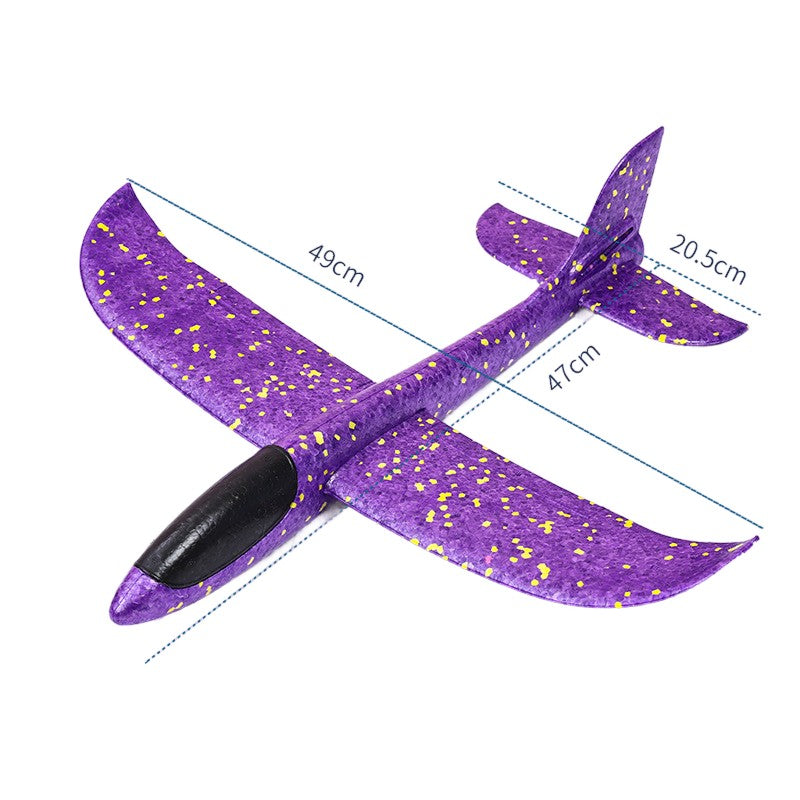 Avion Planor, Flippy, Simplu, din Poliester, 48 cm, Violet-2