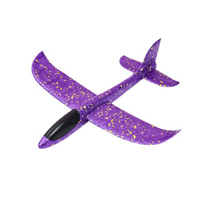 Avion Planor, Flippy, Simplu, din Poliester, 48 cm, Violet-0