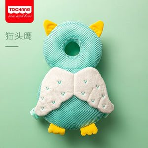 Pernă Anti-Cadere pentru Bebeluși, Flippy, Tetiera tip Bufnita de Plus, Albastru-0