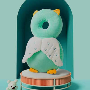 Pernă Anti-Cadere pentru Bebeluși, Flippy, Tetiera tip Bufnita de Plus, Verde-0