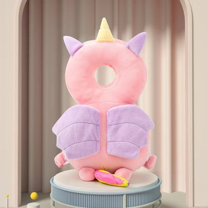 Pernă Anti-Cadere pentru Bebeluși, Flippy, Tetiera tip Unicorn de Plus , Roz-0