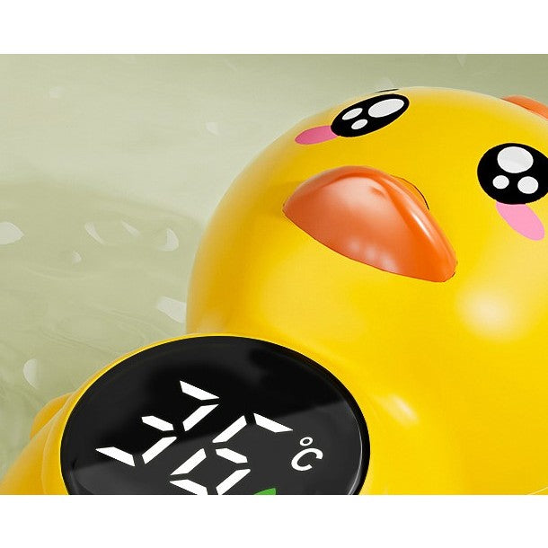 Termometru Electronic LED pentru Baie, Plutitor, Rezistent la apă, IPX7, Multifunctional, 3 Trepte de Temperatura, Model Ratusca, 12x7cm, Galben-6