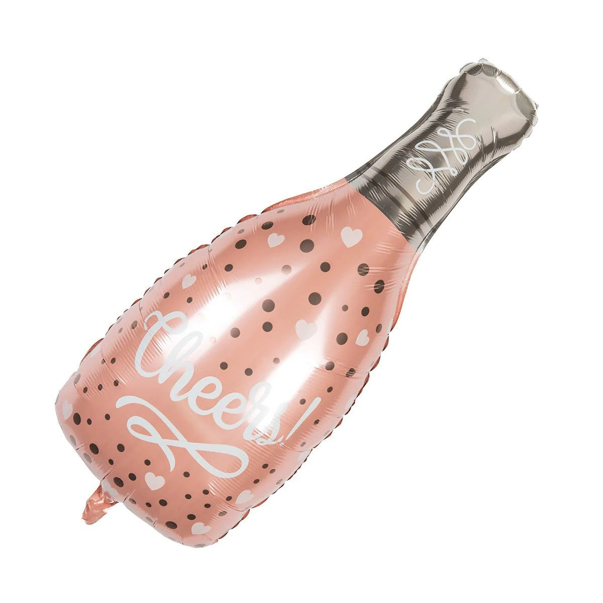 Balon din Folie Metalizata, Flippy, Figurine, Model Sticla de Sampanie, 49x98 cm, Roz-2