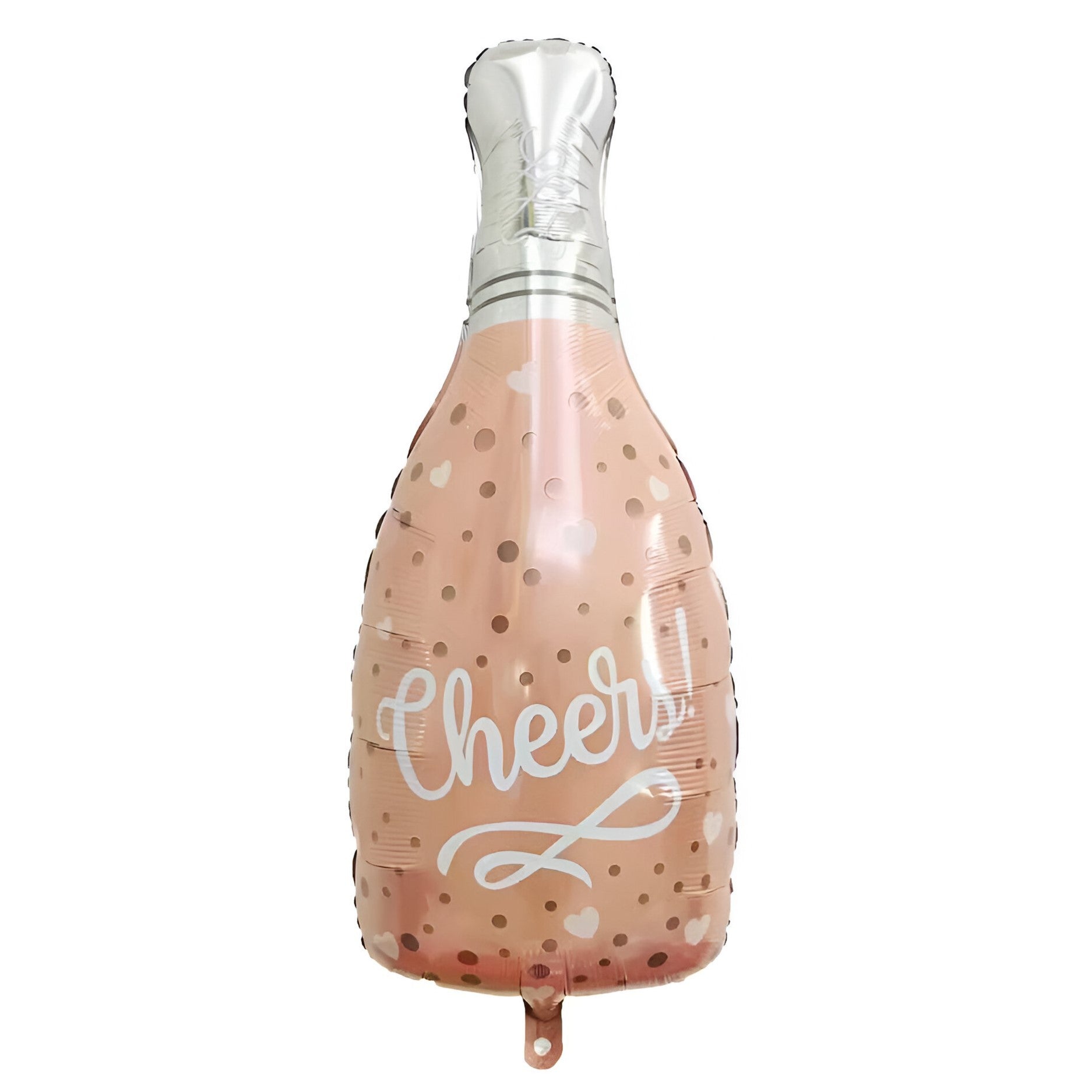 Balon din Folie Metalizata, Flippy, Figurine, Model Sticla de Sampanie, 49x98 cm, Roz-0