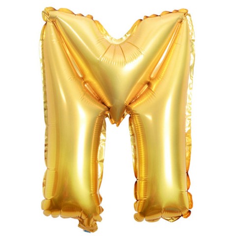 Balon din folie metalizata, 80 cm, Auriu, Litera M-0