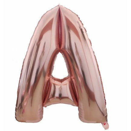 Balon din folie metalizata, 80 cm, Rose Gold, Litera A-0