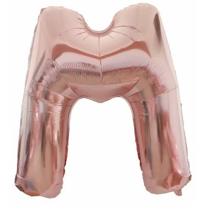 Balon din folie metalizata, 80 cm, Rose Gold, Litera M-0