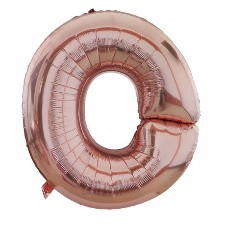 Balon din folie metalizata, 80 cm, Rose Gold, Litera O-0