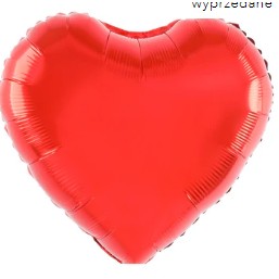 Balon folie inima, 40 cm, rosu-0