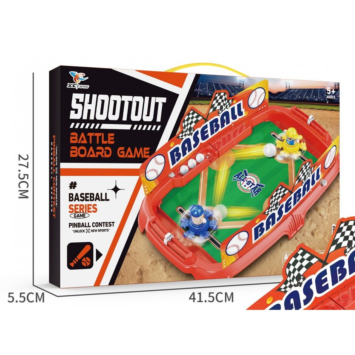 Joc de Masa Interactiv de Baschet pentru Copii, Flippy, 4 Mingi, Tabela Scor, 40.7x27x14.5 cm, Multicolor-1