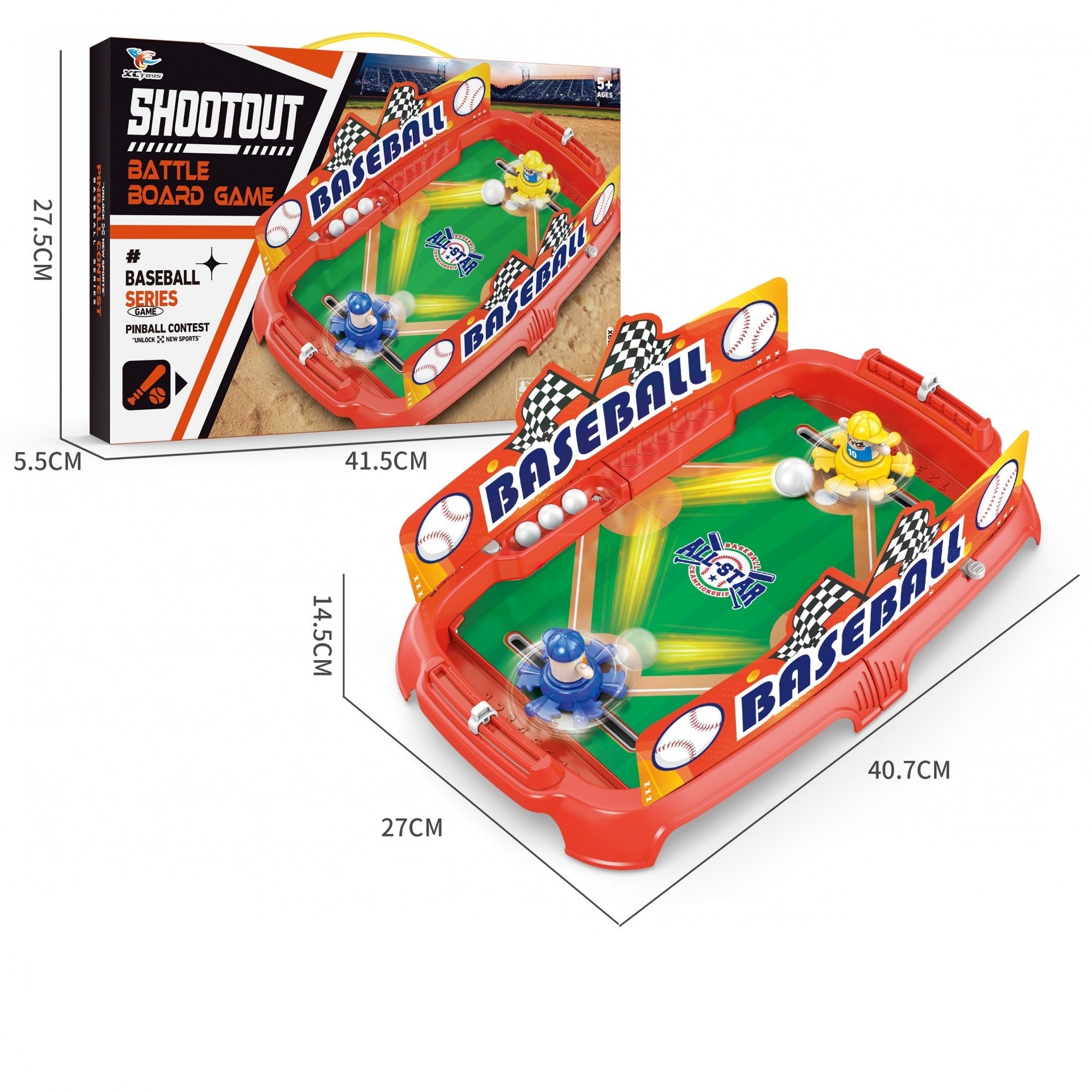 Joc de Masa Interactiv de Baschet pentru Copii, Flippy, 4 Mingi, Tabela Scor, 40.7x27x14.5 cm, Multicolor-3