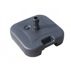 Baza umbrela din plastic, Flippy, patrata, 22 litri, neagra-0