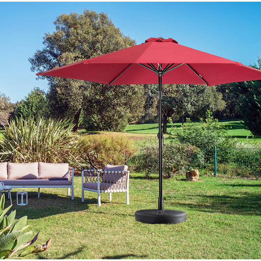 Baza umbrela din plastic Flippy, rotunda, 22 litri, neagra-1