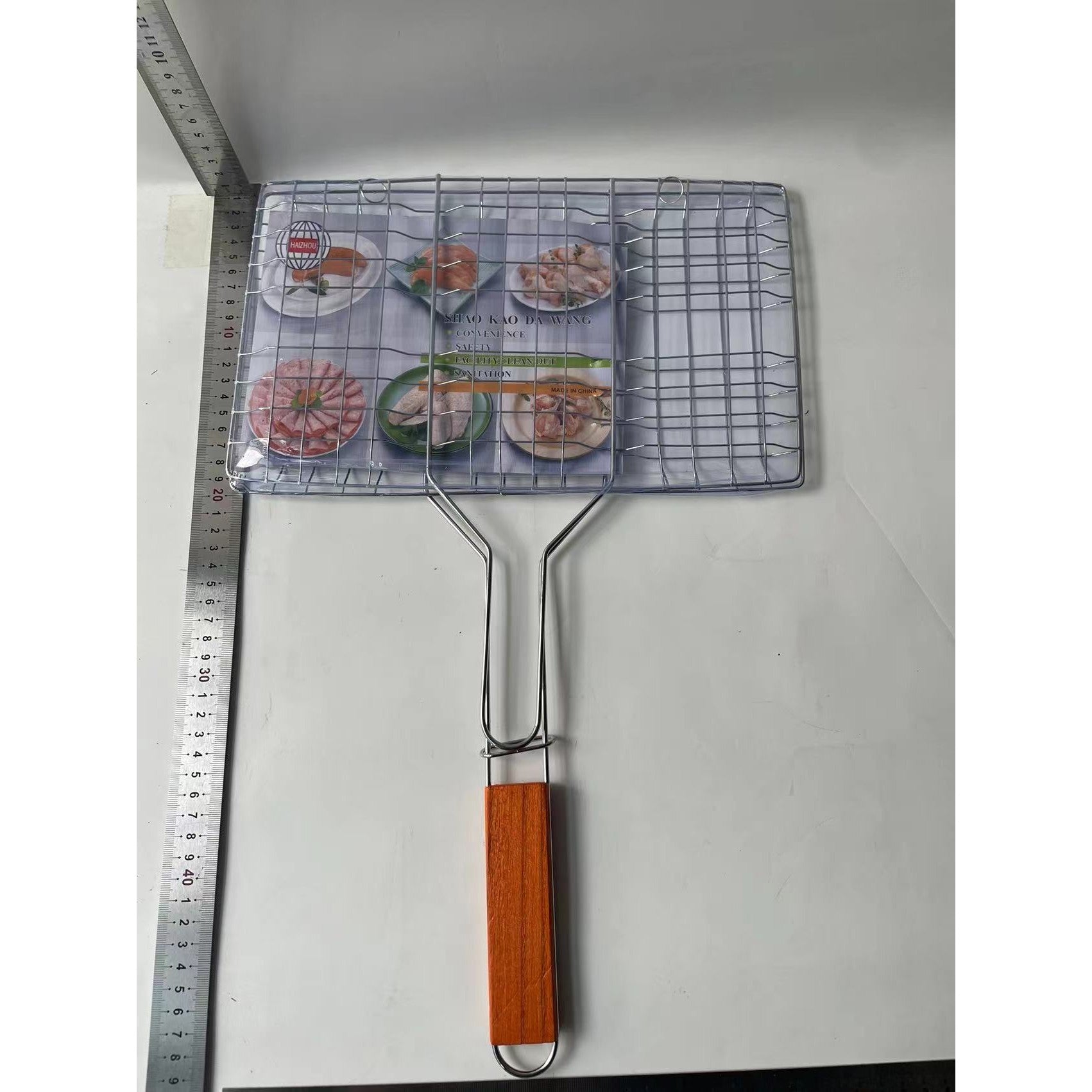 Gratar pentru Peste si Carne, Flippy, Suprafata Utila 32x19 cm, Otel Inoxidabil, Portabil, Argintiu-1
