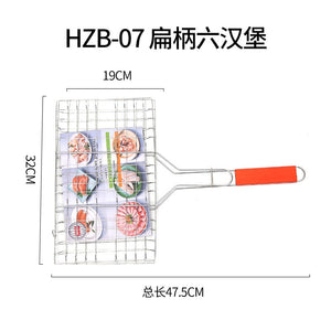 Gratar pentru Peste si Carne, Flippy, Suprafata Utila 32x19 cm, Otel Inoxidabil, Portabil, Argintiu-0