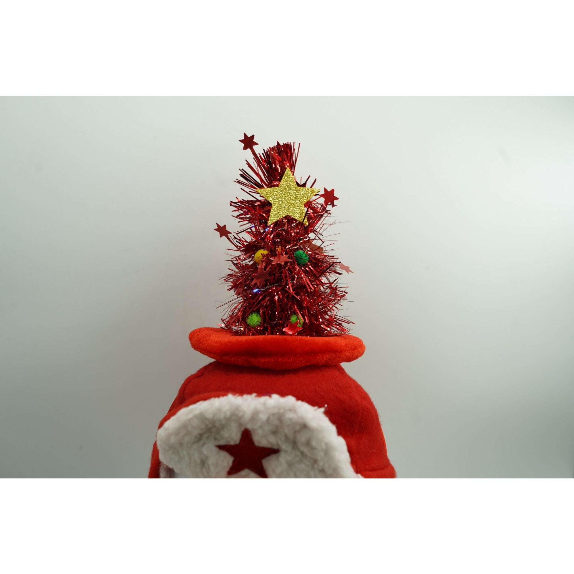 Bentita/cerc brad de Craciun, culoare rosie, marime standard, Flippy-2