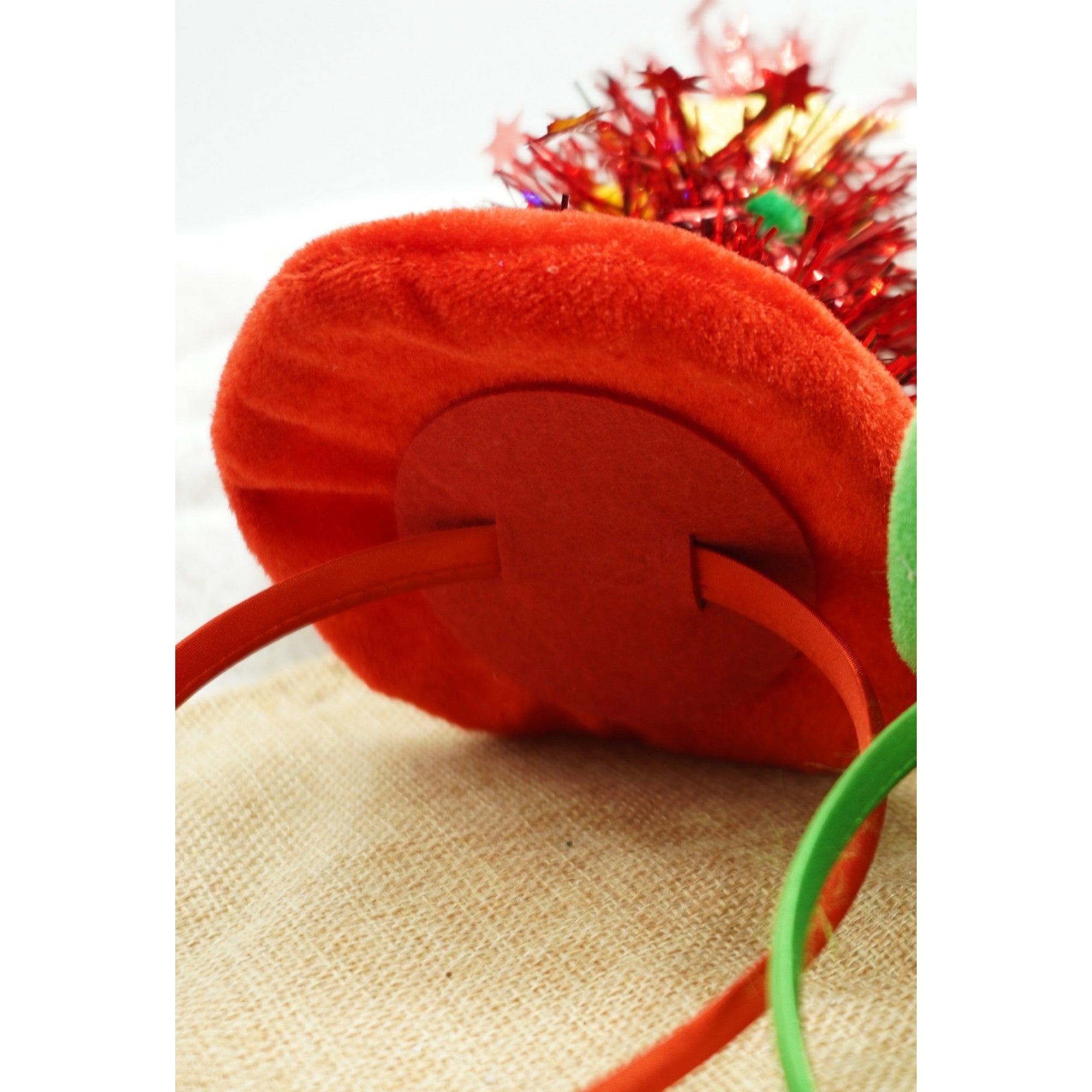 Bentita/cerc brad de Craciun, culoare rosie, marime standard, Flippy-4