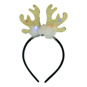 Bentita/cerc ren de Craciun, culoare negru cu auriu, marime standard, Flippy-0