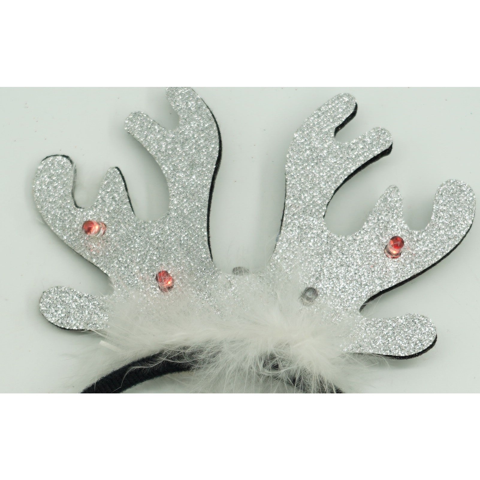 Bentita/cerc ren de Craciun, culoare negru cu gri metalic, marime standard, Flippy-4