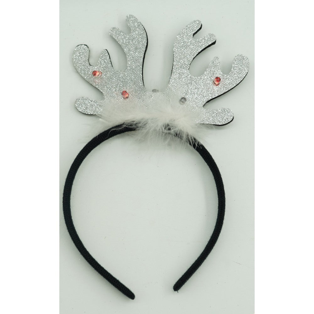 Bentita/cerc ren de Craciun, culoare negru cu gri metalic, marime standard, Flippy-6