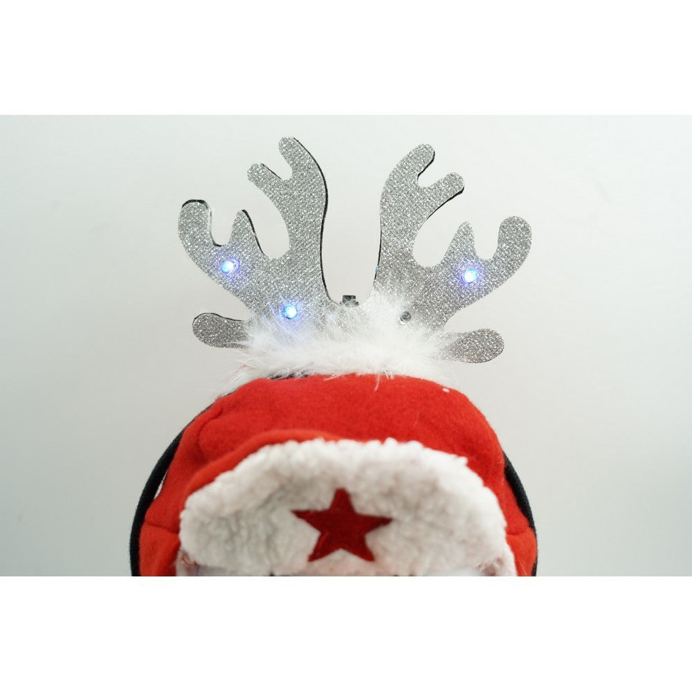 Bentita/cerc ren de Craciun, culoare negru cu gri metalic, marime standard, Flippy-7