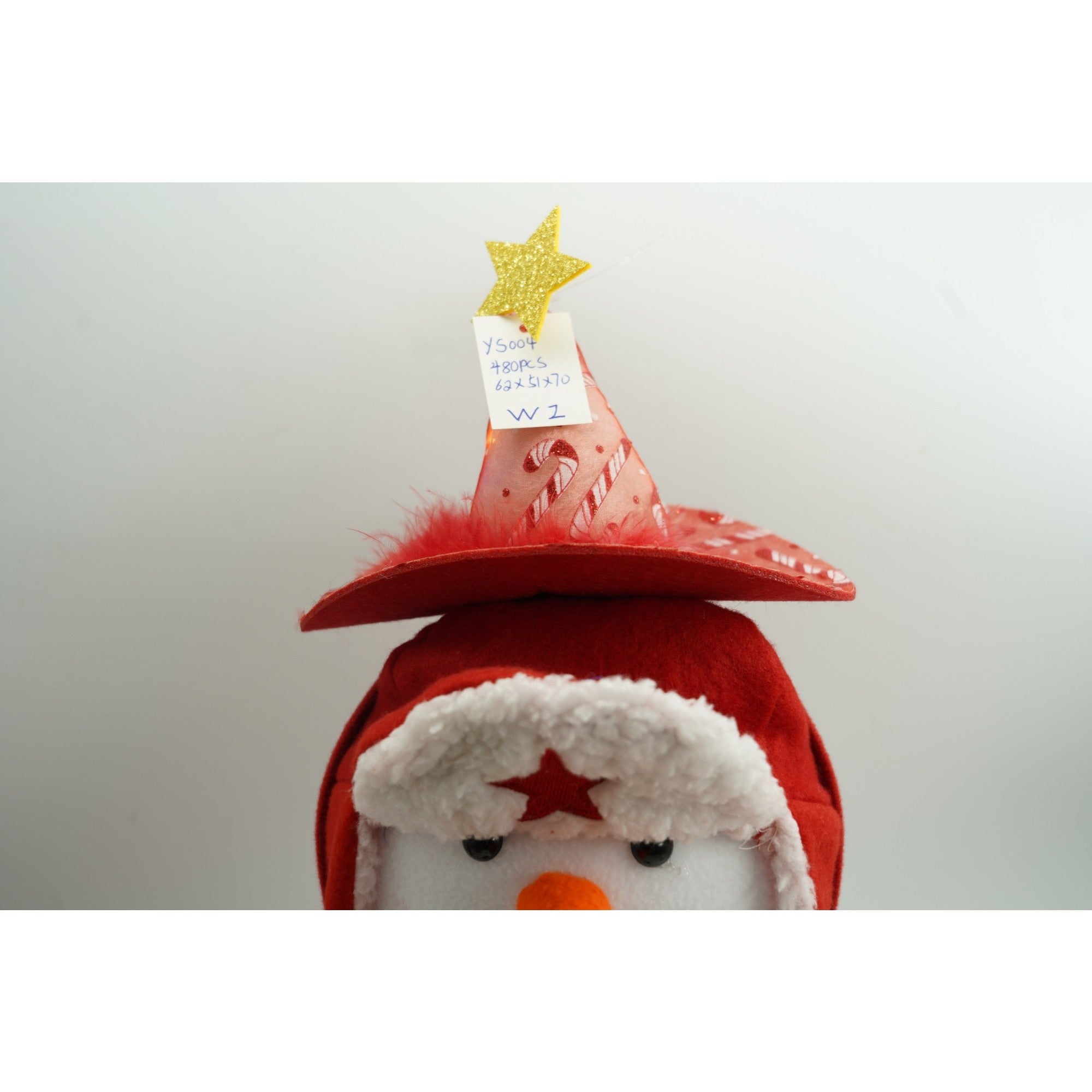 Bentita/cerc tip palarie de Craciun, culoare rosie cu led, marime standard, Flippy-1