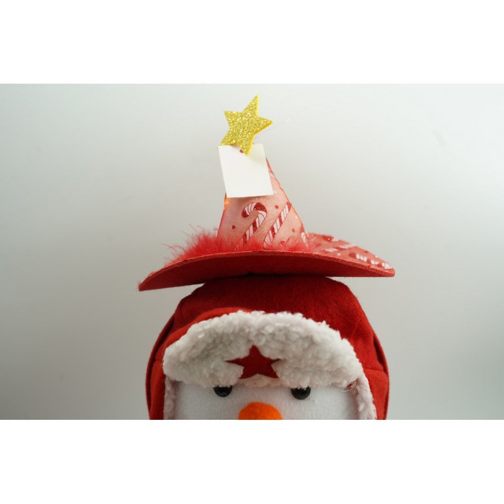 Bentita/cerc tip palarie de Craciun, culoare rosie cu led, marime standard, Flippy-6