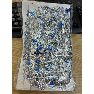 Beteala Craciun cu LED, Albastru, model cu stelute, 2 m x 5 cm, PVC, Sir, Artificiala, Flippy-0