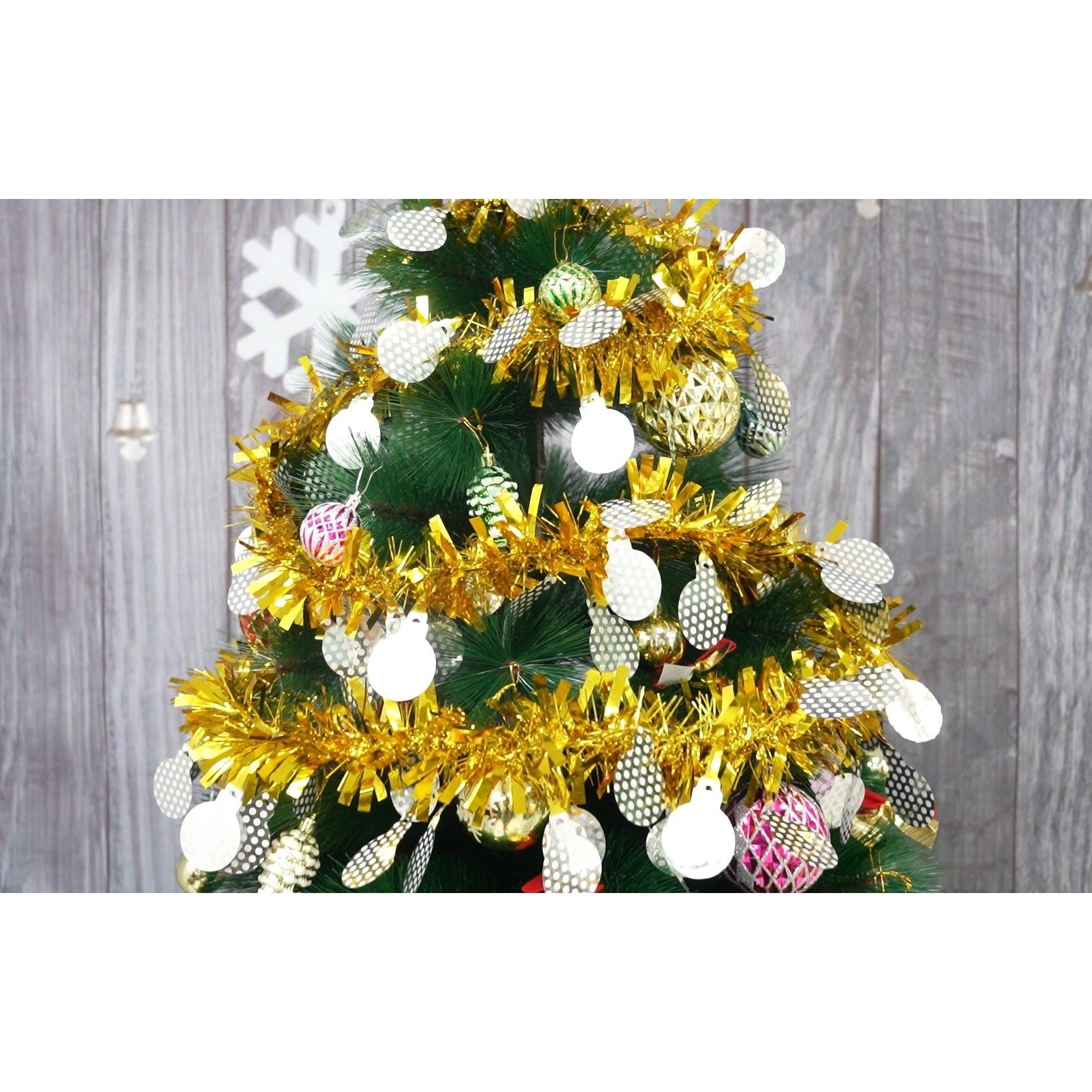 Beteala Craciun, Flippy, auriu, marimea: 2 m x 11 cm x 9 cm material:folie PVC, interior/exterior-6
