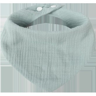 Baveta Triunghiulara din Bumbac pentru Copii, Flippy, 0-12 Luni, 33x32 cm, Rezistenta la apa, Albastra-0