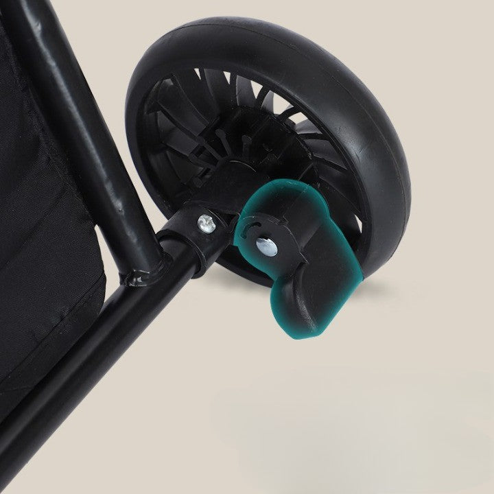 Carucior Sport Flippy 3in1, 6-36 Luni, Reversibil, Pliabil, Tavita pentru Masa, Pozitie de Somn, Centura de Siguranta, Roti 360, Suport Pahar, Copertina pentru Soare, 32x63x95cm, Negru Model Pisicute-1