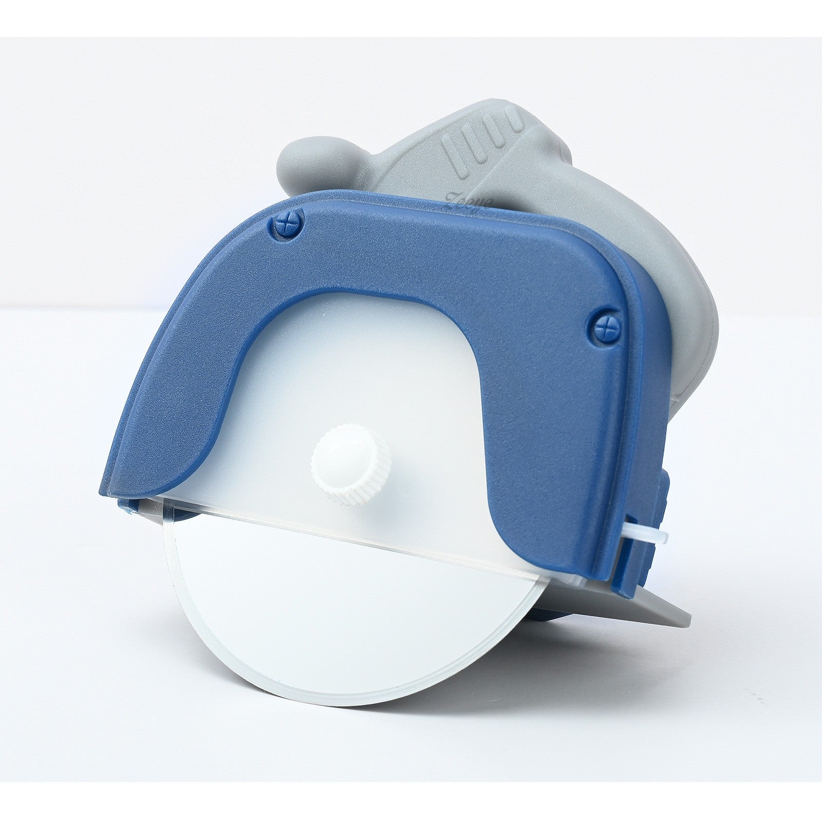 Cutit circular pentru pizza Flippy, 11.5 x 12.5 cm, otel inoxidabil si plastic, capc protectie lama, albastru-2