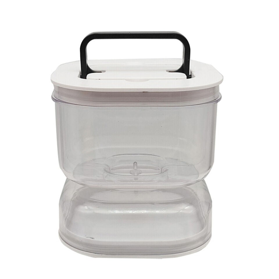 Borcan pentru Muraturi, Flippy, cu Separator pentru Lichide, Ermetic, Termorezistent, Tip Clepsidra, 1400 ml, ABS, Alb, 13.5x9.5 cm-4