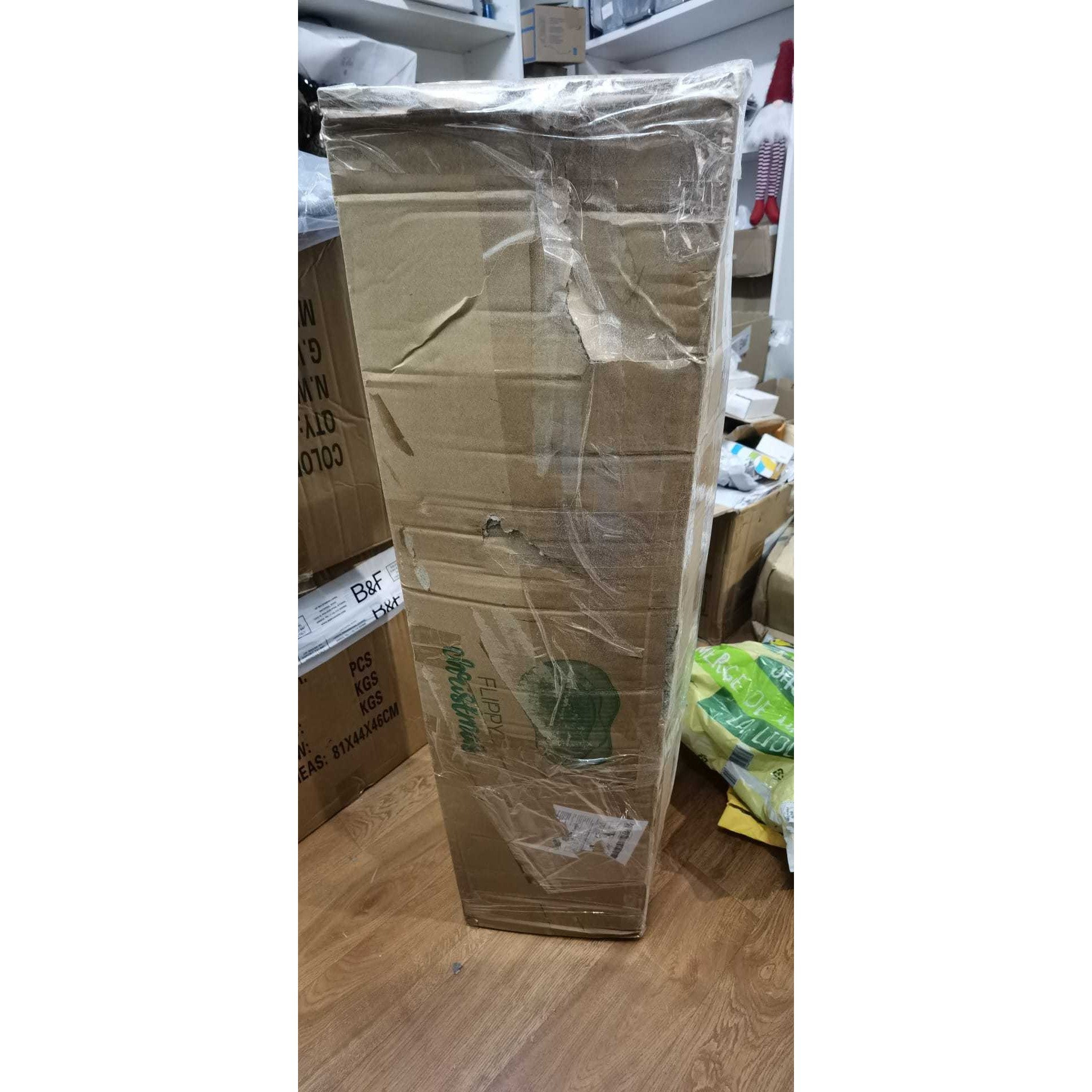 Brad Artificial de Craciun, Flippy, 1.5 m inaltime, Verde, Pulverizat complet alb-tip zapada, Interior/ Exterior, Ramuri bogate, Resigilat-5