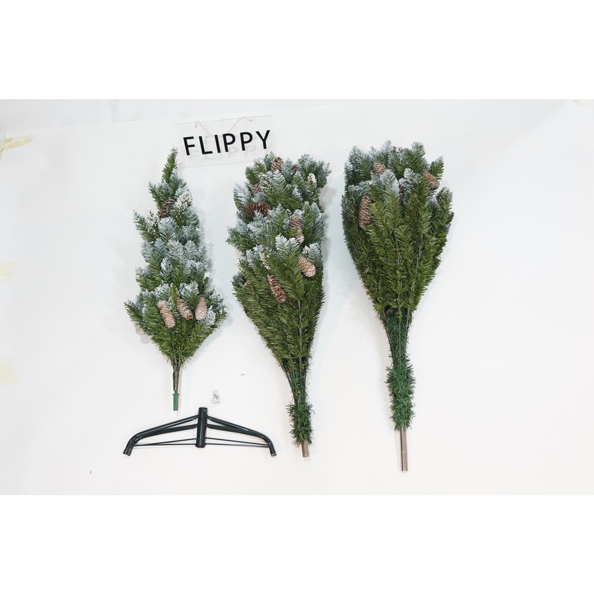 Brad Artificial de Craciun bogat, Flippy, 1.8 m inaltime, 918 ramuri verzi inzapezite, Verde, Decorat, Interior/ Exterior-2