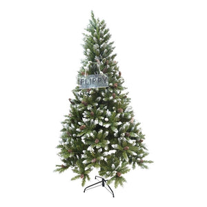 Brad Artificial de Craciun bogat, Flippy, 1.8 m inaltime, 918 ramuri verzi inzapezite, Verde, Decorat, Interior/ Exterior-0