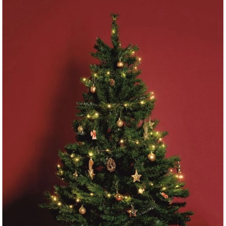 Brad de Craciun artificial cu suport inclus Flippy, 210 cm, 800 ramuri/varfuri, material plastic, suport clasic, fara iluminare, utilizat pentru interior/exterior, verde-9